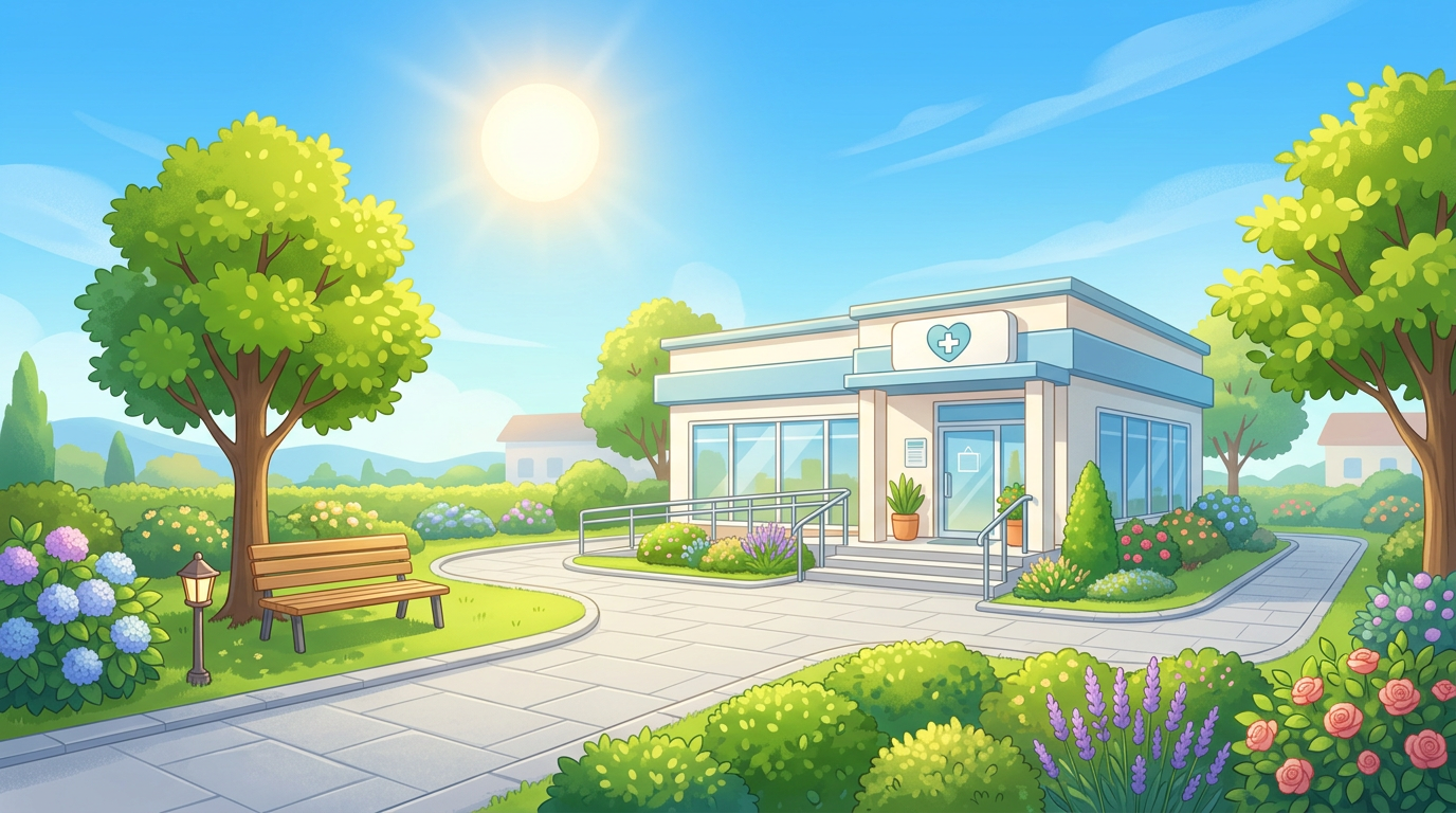 Bright midday sun — represents an afternoon visit