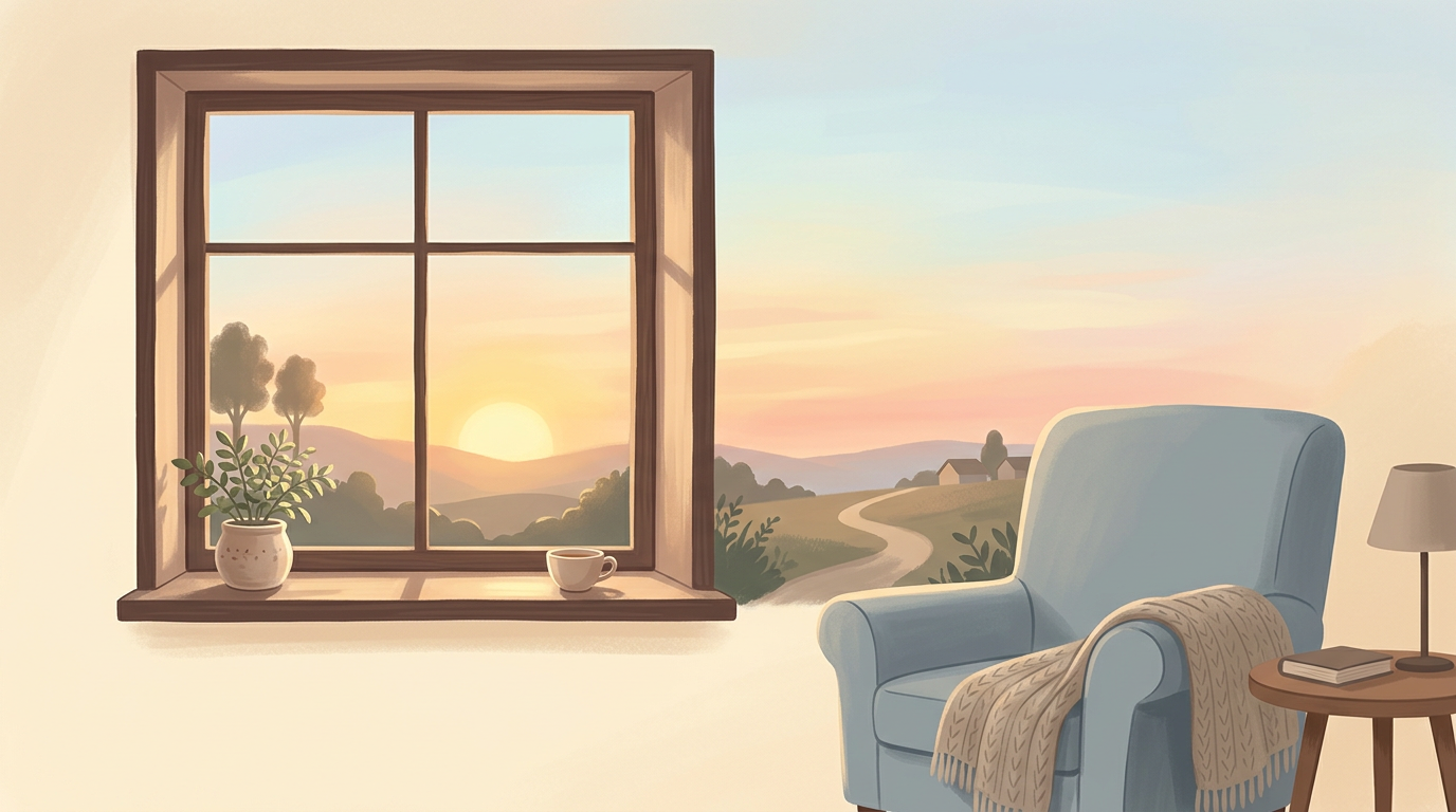 Soft sunrise light — represents a morning visit
